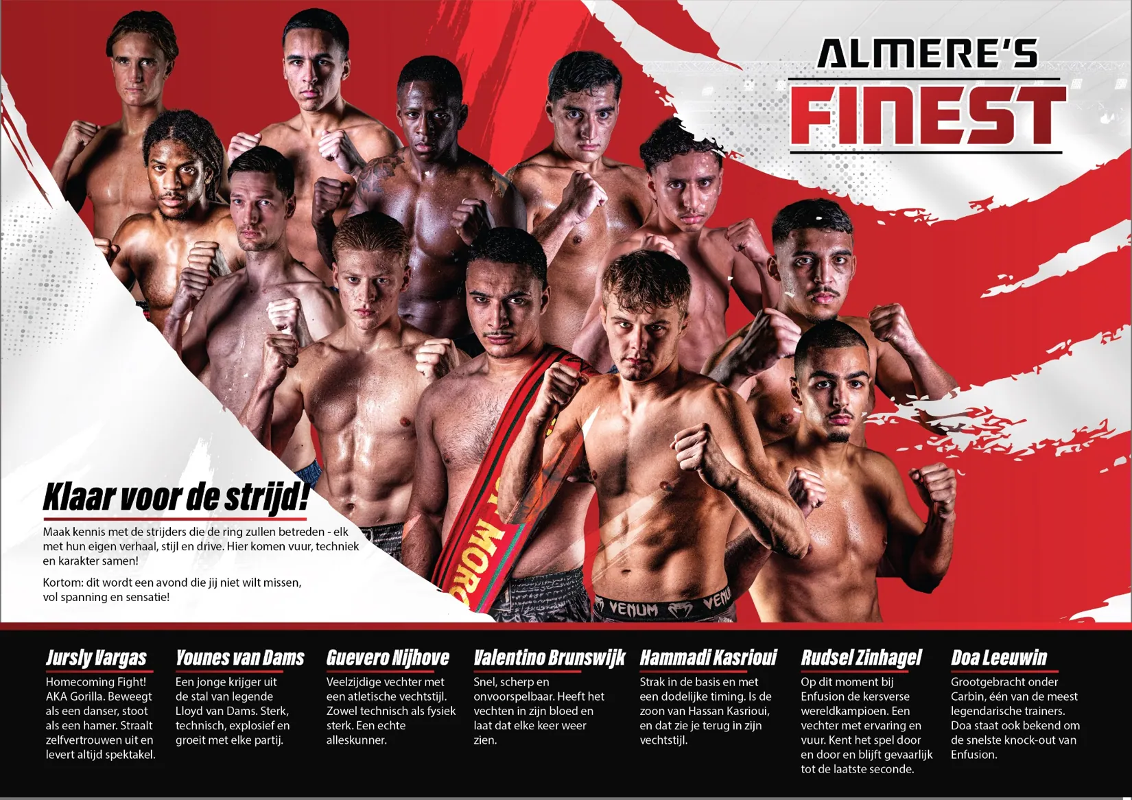 Almere's Finest: opvallend rood-wit vechtsportevenement